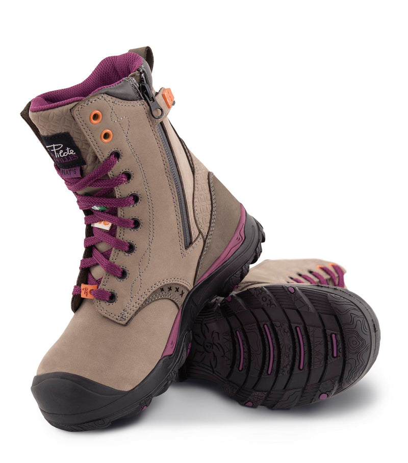 PF648 | Bottes de travail 8" en cuir nubuck, membrane imperméable