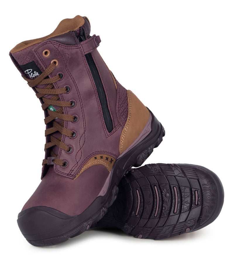 PF648 | Bottes de travail 8" en cuir nubuck, membrane imperméable