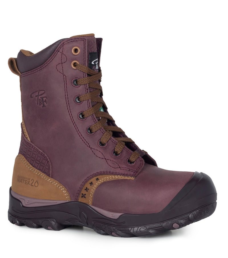PF648 | Bottes de travail 8" en cuir nubuck, membrane imperméable