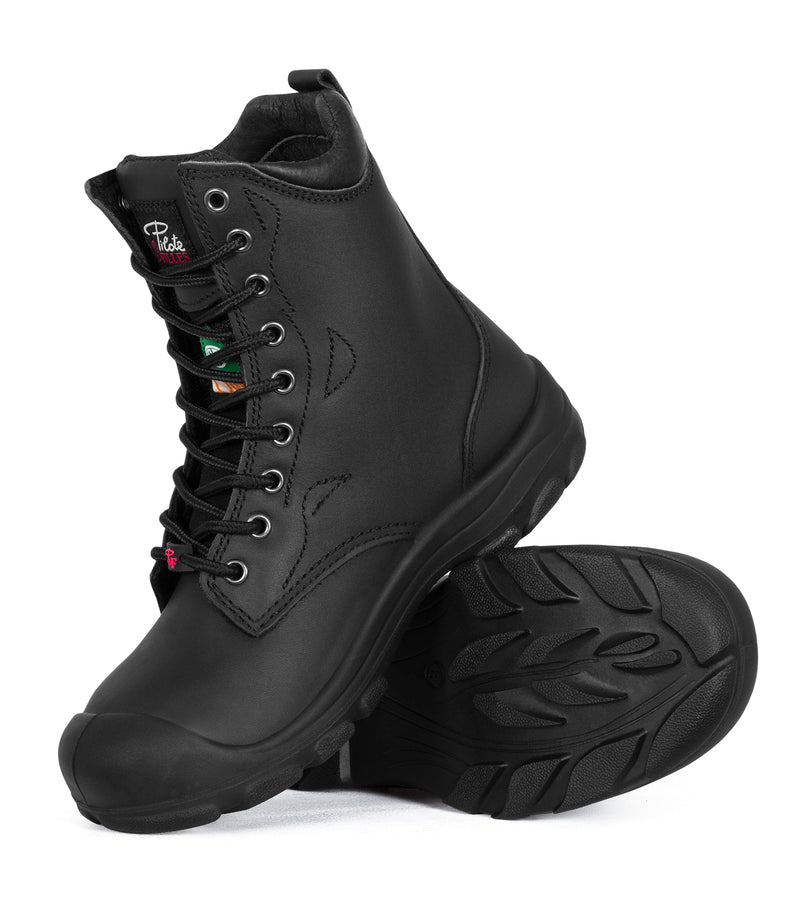 S552 | 8" leather work boots, steel toe cap