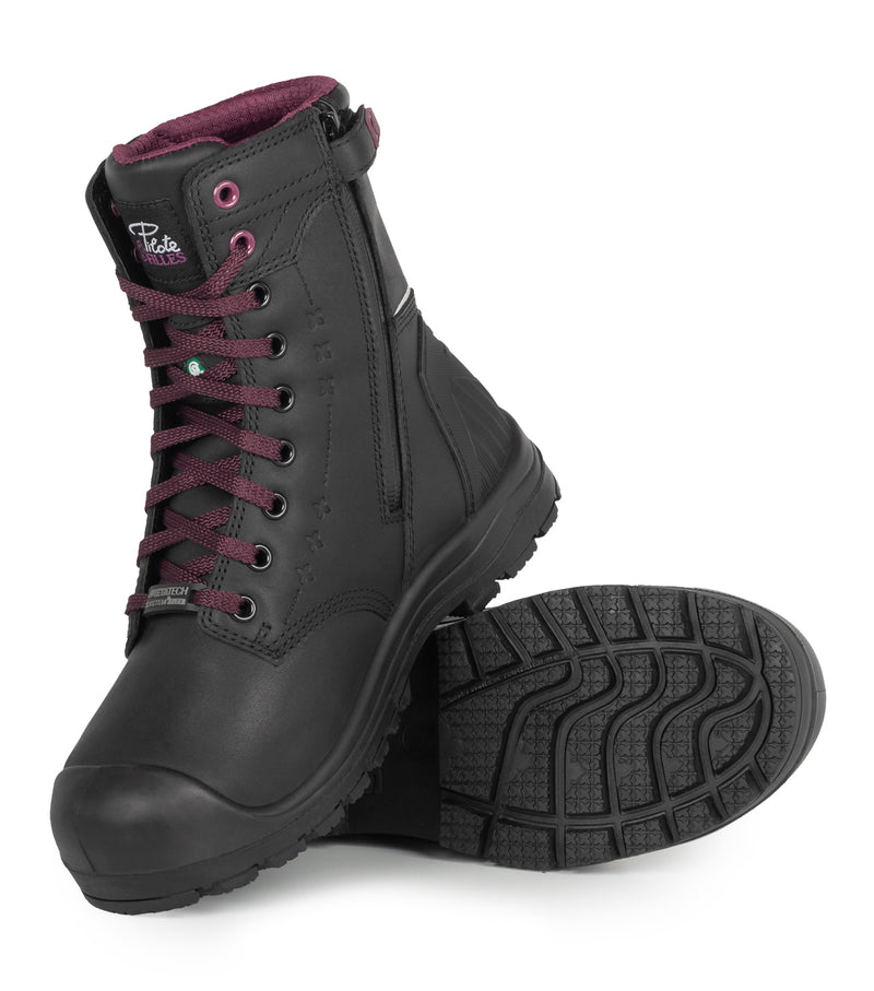 PF6002 | Bottes de travail 8" en cuir, protection métatarsienne intern