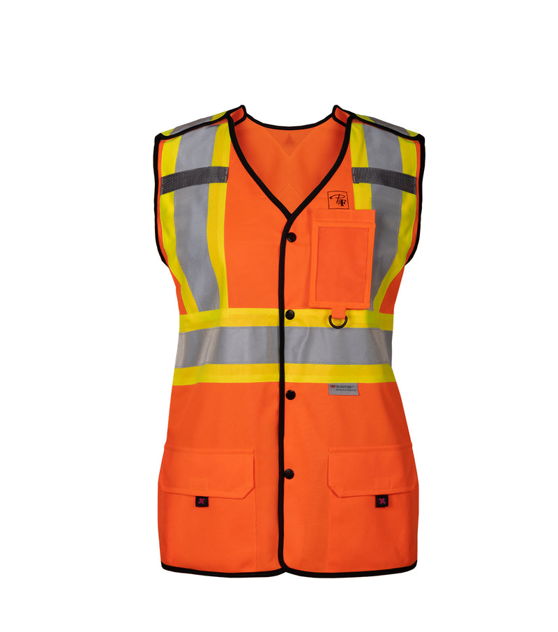 PF760B | Veste de sécurité haute visibilité avec bandes réfléchissante