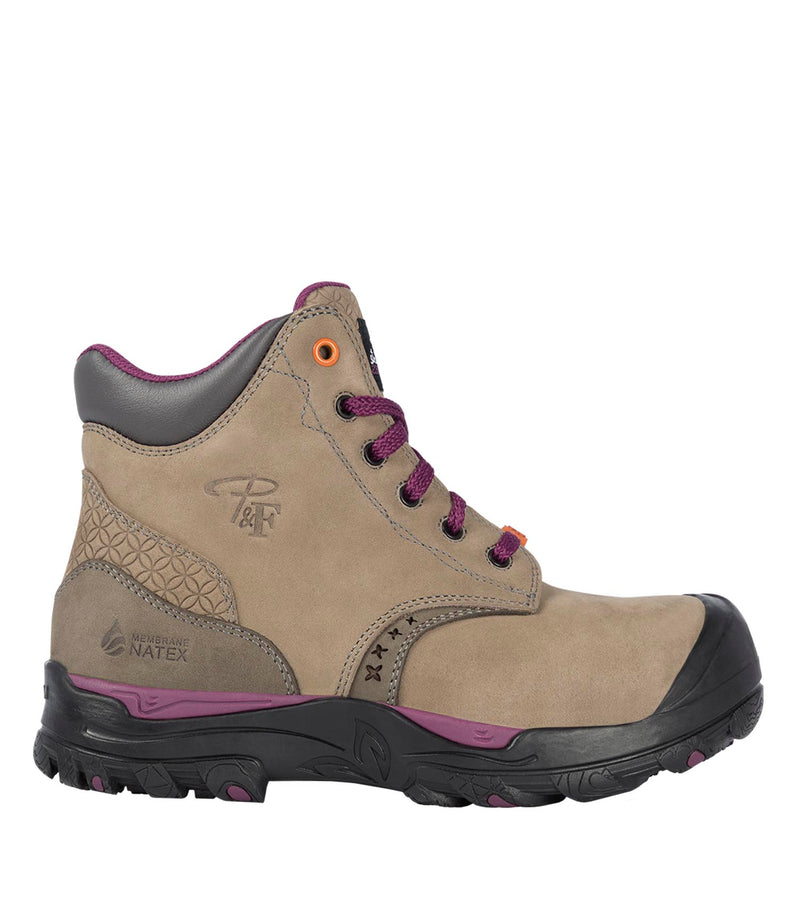 PF646 | Bottes de travail 6" en cuir nubuck, membrane imperméable