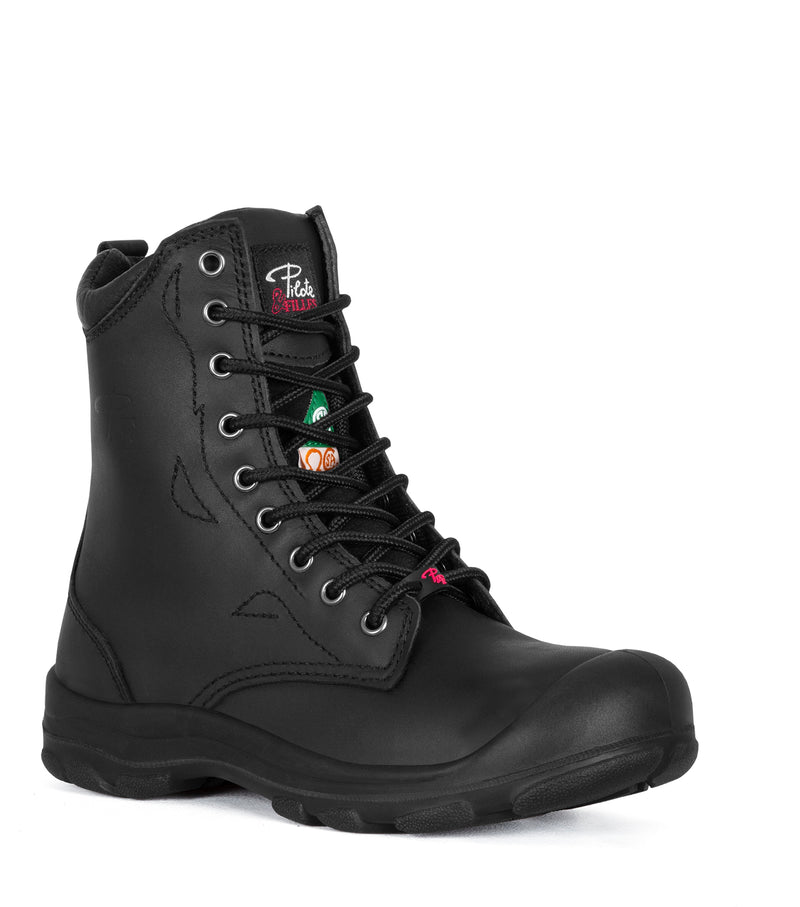 S552 | 8" leather work boots, steel toe cap