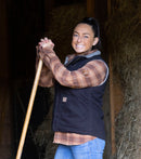 PF492 | Veste en coutil doublée en sherpa