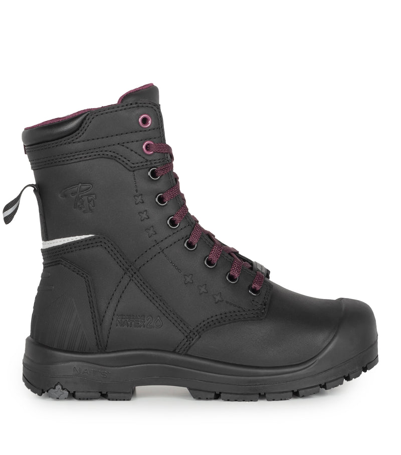 PF6002 | Bottes de travail 8" en cuir, protection métatarsienne intern