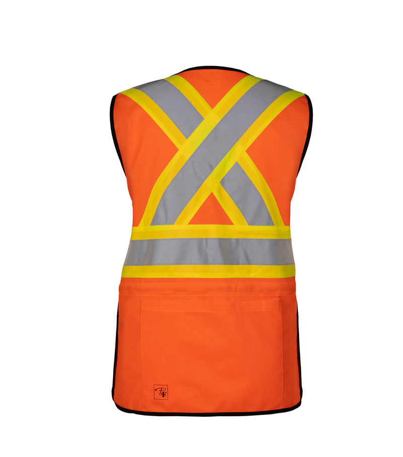 PF760B | Veste de sécurité haute visibilité avec bandes réfléchissante