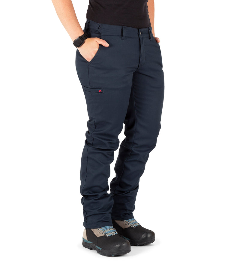 PF808 | Laminated Stretch Pants with Flexible Waistband