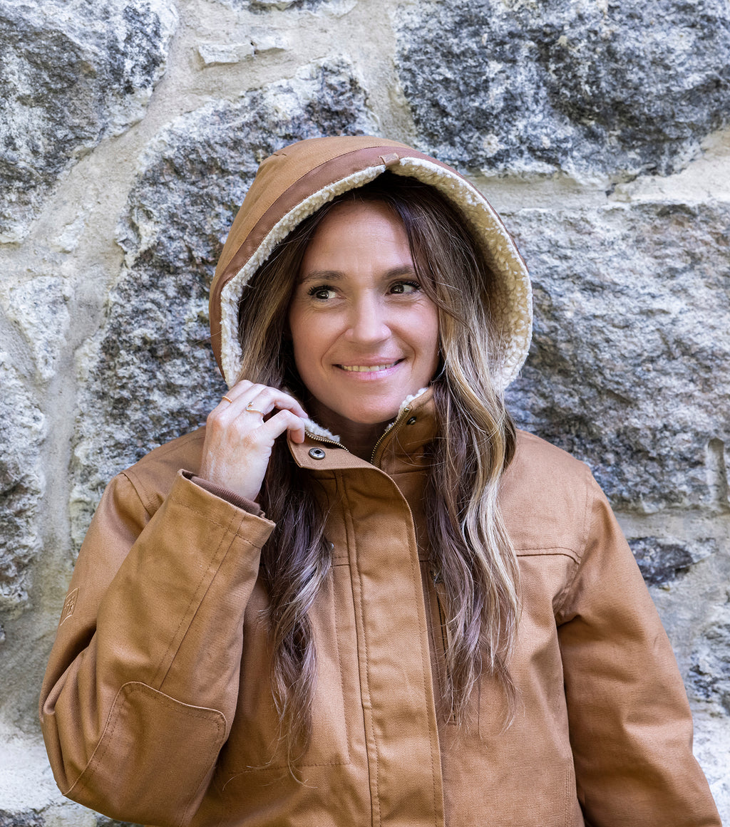 Manteau long réversible imperméable Melya Melody noir doré - Le Petit Manteau long réversible imperméable Melya Melody noir doré - Le Petit