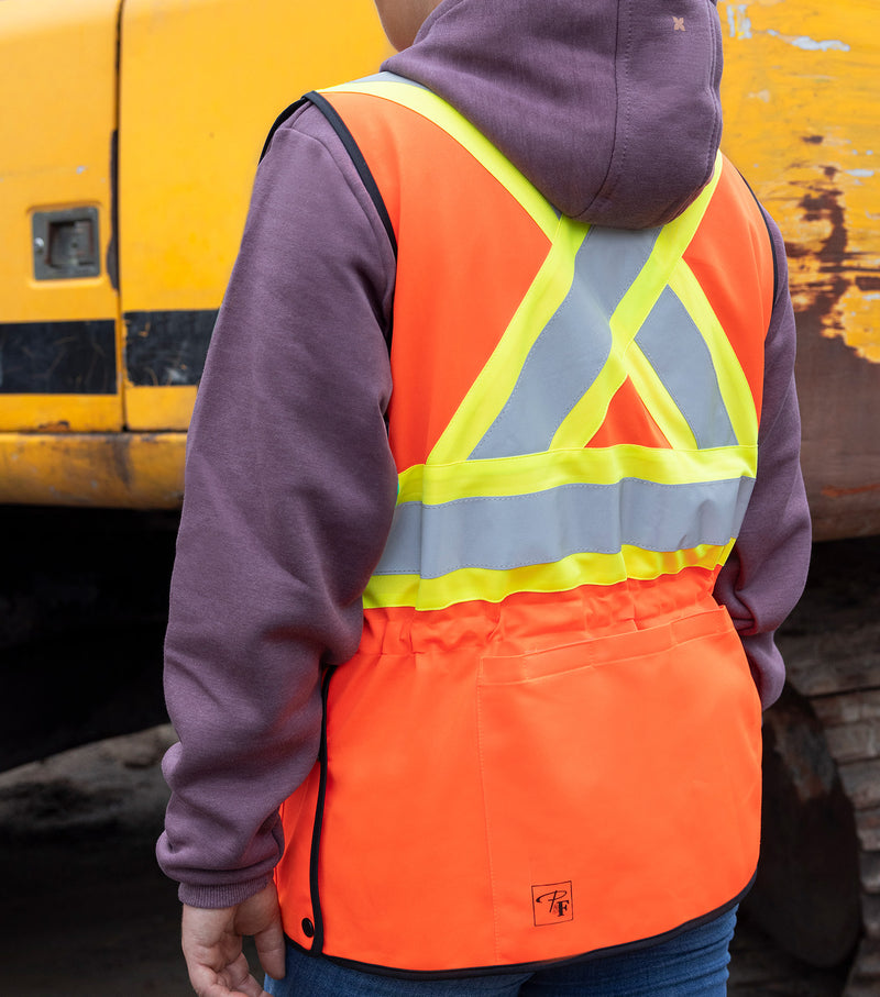 PF760B | Veste de sécurité haute visibilité avec bandes réfléchissante