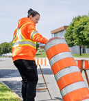 PF2004 | Chandail capuchon haute visibilité bandes réfléchissantes 4"