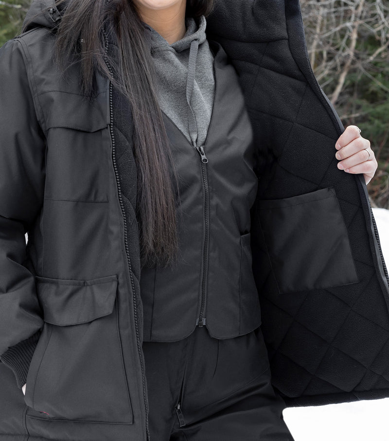 PF489 |Manteau d'hiver doublé et imperméable
