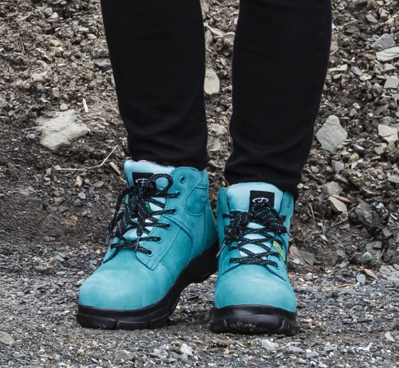 Pilote et Filles | Bottes de sécurité 6'' pour femme PF686 Turquoise | Woman Safety Footwear