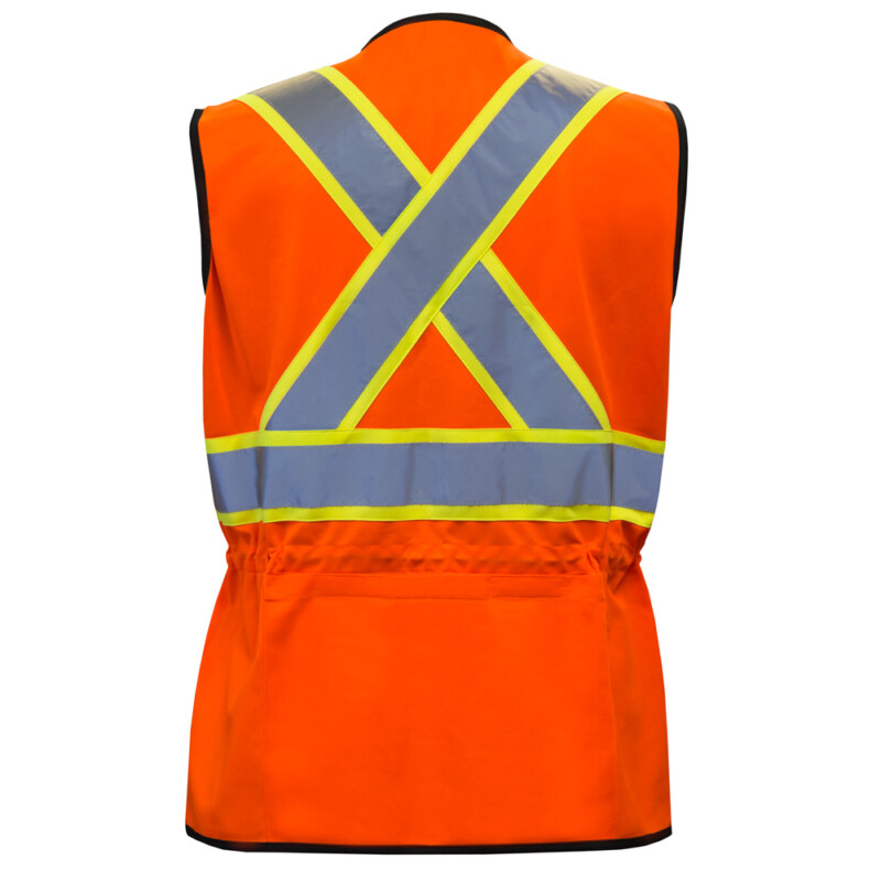 Veste de sécurité haute visibilité pour femme de couleur orange