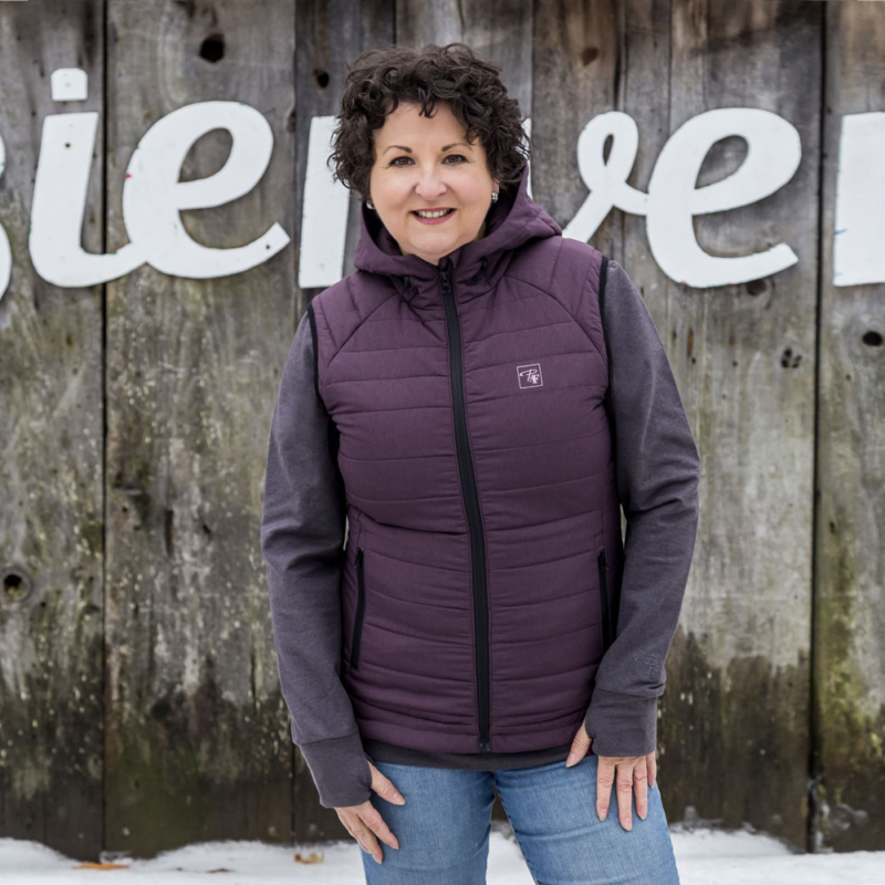 Veste sans manche isolée à capuchon • PF497 Violet