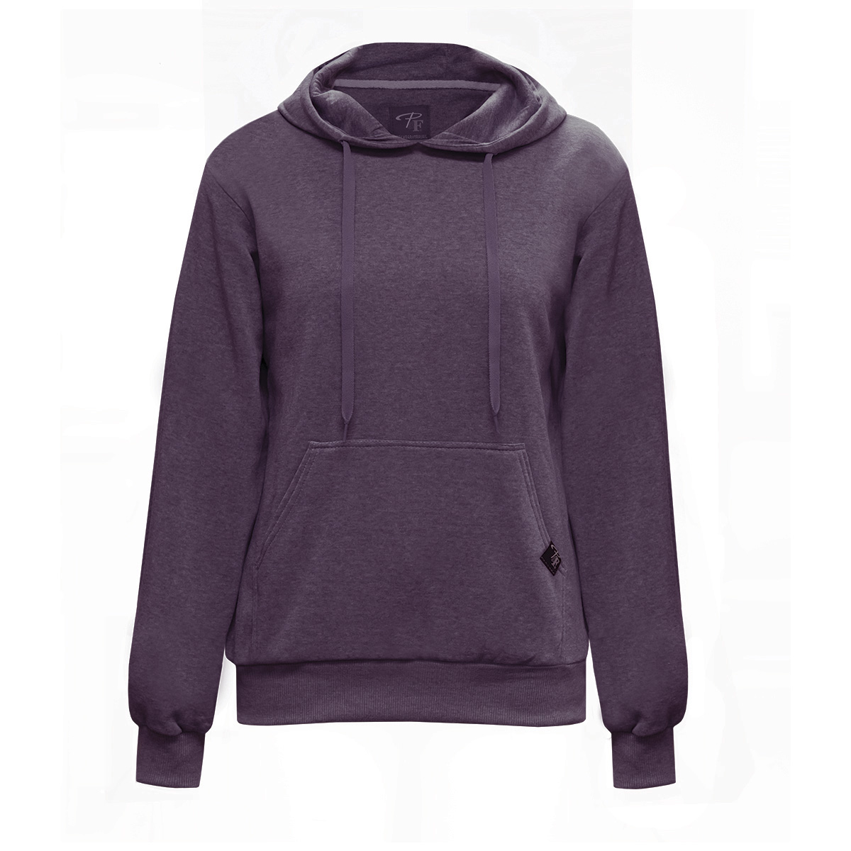 chandail-coton-ouaté-a-capuchon-couleur-prune-hoodie-sweatshirt-purple-color-PF466-18-vue-face-font-view